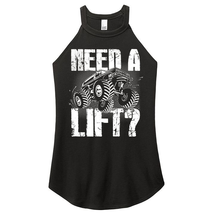 Funny Cool Monster Truck Need A Lift Women's Perfect Tri Rocker Tank