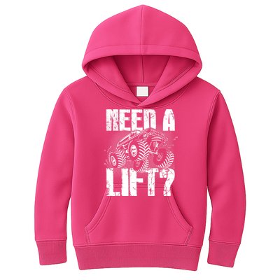Funny Cool Monster Truck Need A Lift Kids Hoodie
