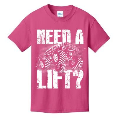 Funny Cool Monster Truck Need A Lift Kids T-Shirt