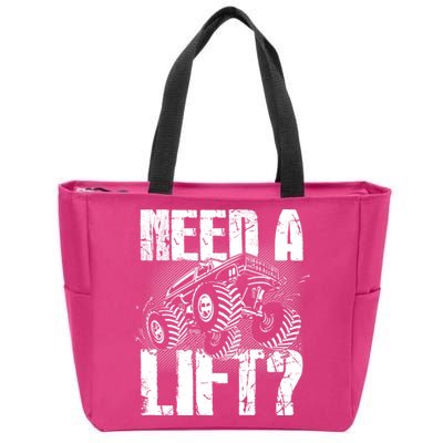 Funny Cool Monster Truck Need A Lift Zip Tote Bag