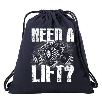 Funny Cool Monster Truck Need A Lift Drawstring Bag