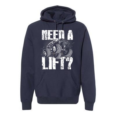 Funny Cool Monster Truck Need A Lift Premium Hoodie