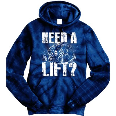 Funny Cool Monster Truck Need A Lift Tie Dye Hoodie