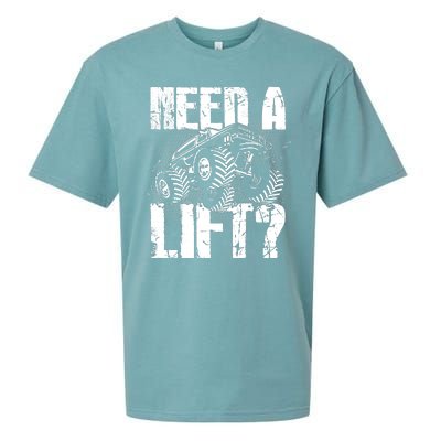 Funny Cool Monster Truck Need A Lift Sueded Cloud Jersey T-Shirt