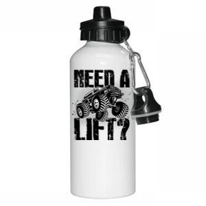 Funny Cool Monster Truck Need A Lift Aluminum Water Bottle