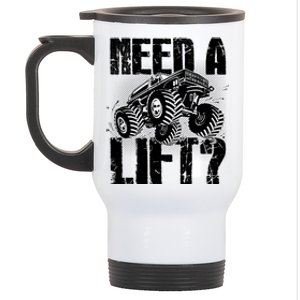 Funny Cool Monster Truck Need A Lift Stainless Steel Travel Mug