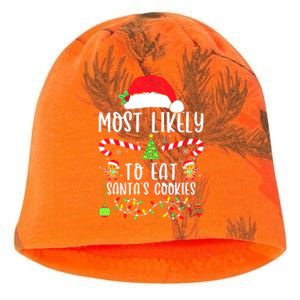 Funny Christmas Most Likely To Drink All The Cookies Family Matching Gift Kati - Camo Knit Beanie