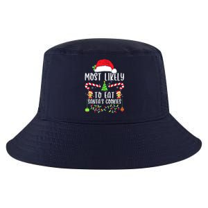 Funny Christmas Most Likely To Drink All The Cookies Family Matching Gift Cool Comfort Performance Bucket Hat