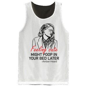 Feeling Cute Might Poop In Your Bed Later Mesh Reversible Basketball Jersey Tank