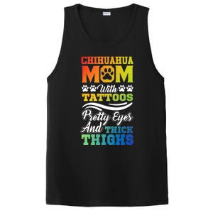 Funny Chihuahua Mom With Tattoos Pretty Eyes Gift PosiCharge Competitor Tank