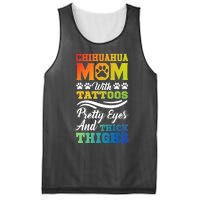 Funny Chihuahua Mom With Tattoos Pretty Eyes Gift Mesh Reversible Basketball Jersey Tank