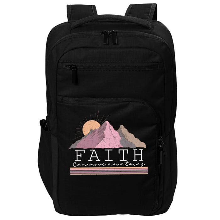 Faith Can Move Mountain Retro Vintage Impact Tech Backpack