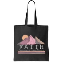 Faith Can Move Mountain Retro Vintage Tote Bag