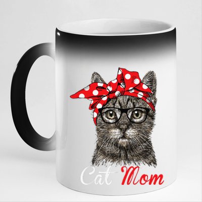 Funny Cat Mom For Cat Loversmothers Day Gift 11oz Black Color Changing Mug