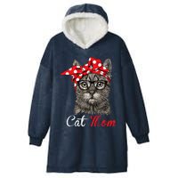 Funny Cat Mom For Cat Loversmothers Day Gift Hooded Wearable Blanket