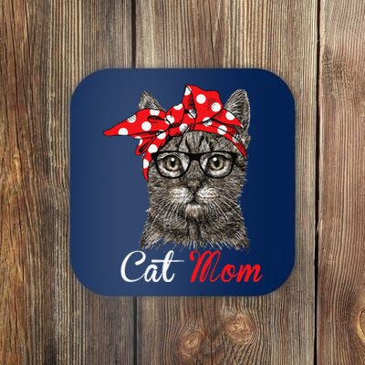 Funny Cat Mom For Cat Loversmothers Day Gift Coaster