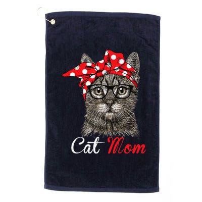 Funny Cat Mom For Cat Loversmothers Day Gift Platinum Collection Golf Towel