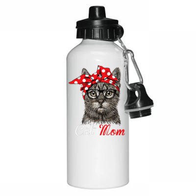 Funny Cat Mom For Cat Loversmothers Day Gift Aluminum Water Bottle