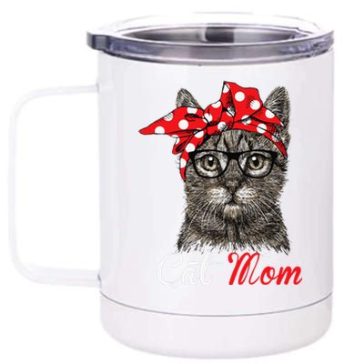 Funny Cat Mom For Cat Loversmothers Day Gift 12 oz Stainless Steel Tumbler Cup