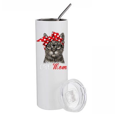 Funny Cat Mom For Cat Loversmothers Day Gift Stainless Steel Tumbler