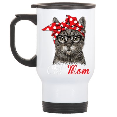 Funny Cat Mom For Cat Loversmothers Day Gift Stainless Steel Travel Mug