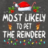 Funny Christmas Most Likely To Pet The Reindeer Vector Backpack