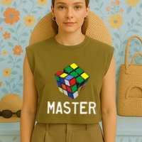 Fun Cube Master Garment-Dyed Women's Muscle Tee