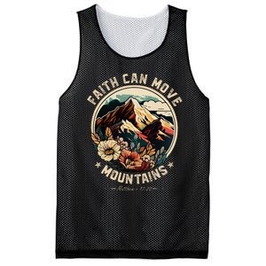 Faith Can Move Mountains Christian Mesh Reversible Basketball Jersey Tank