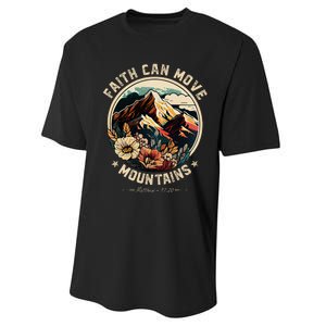 Faith Can Move Mountains Christian Performance Sprint T-Shirt