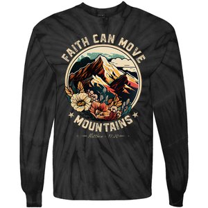 Faith Can Move Mountains Christian Tie-Dye Long Sleeve Shirt