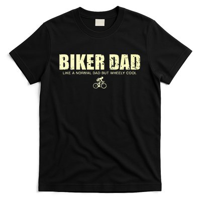 Funny Cycling Mountain Biking Biker Dad T-Shirt