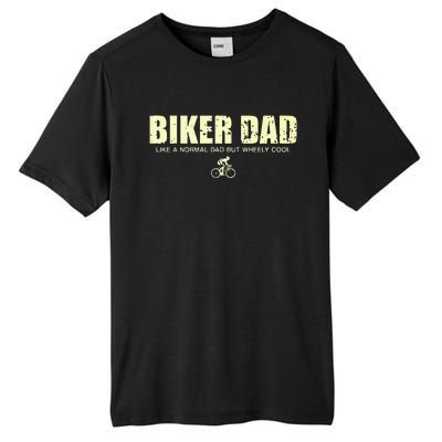 Funny Cycling Mountain Biking Biker Dad Tall Fusion ChromaSoft Performance T-Shirt