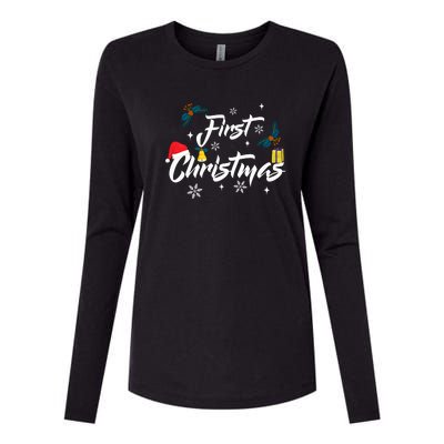 First Christmas | Merry Christmas Womens Cotton Relaxed Long Sleeve T-Shirt