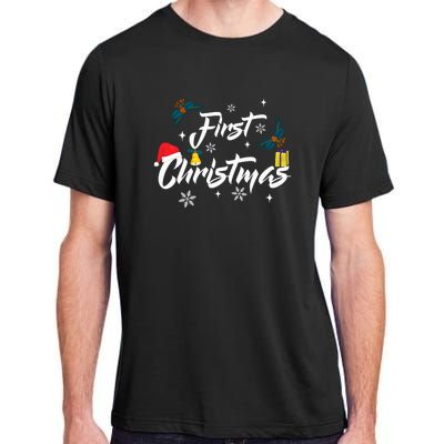 First Christmas | Merry Christmas Adult ChromaSoft Performance T-Shirt