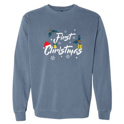 First Christmas | Merry Christmas Garment-Dyed Sweatshirt