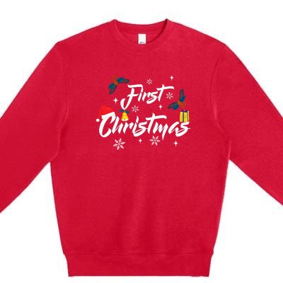 First Christmas | Merry Christmas Premium Crewneck Sweatshirt