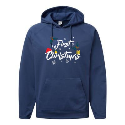 First Christmas | Merry Christmas Performance Fleece Hoodie