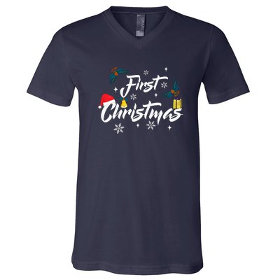 First Christmas | Merry Christmas V-Neck T-Shirt