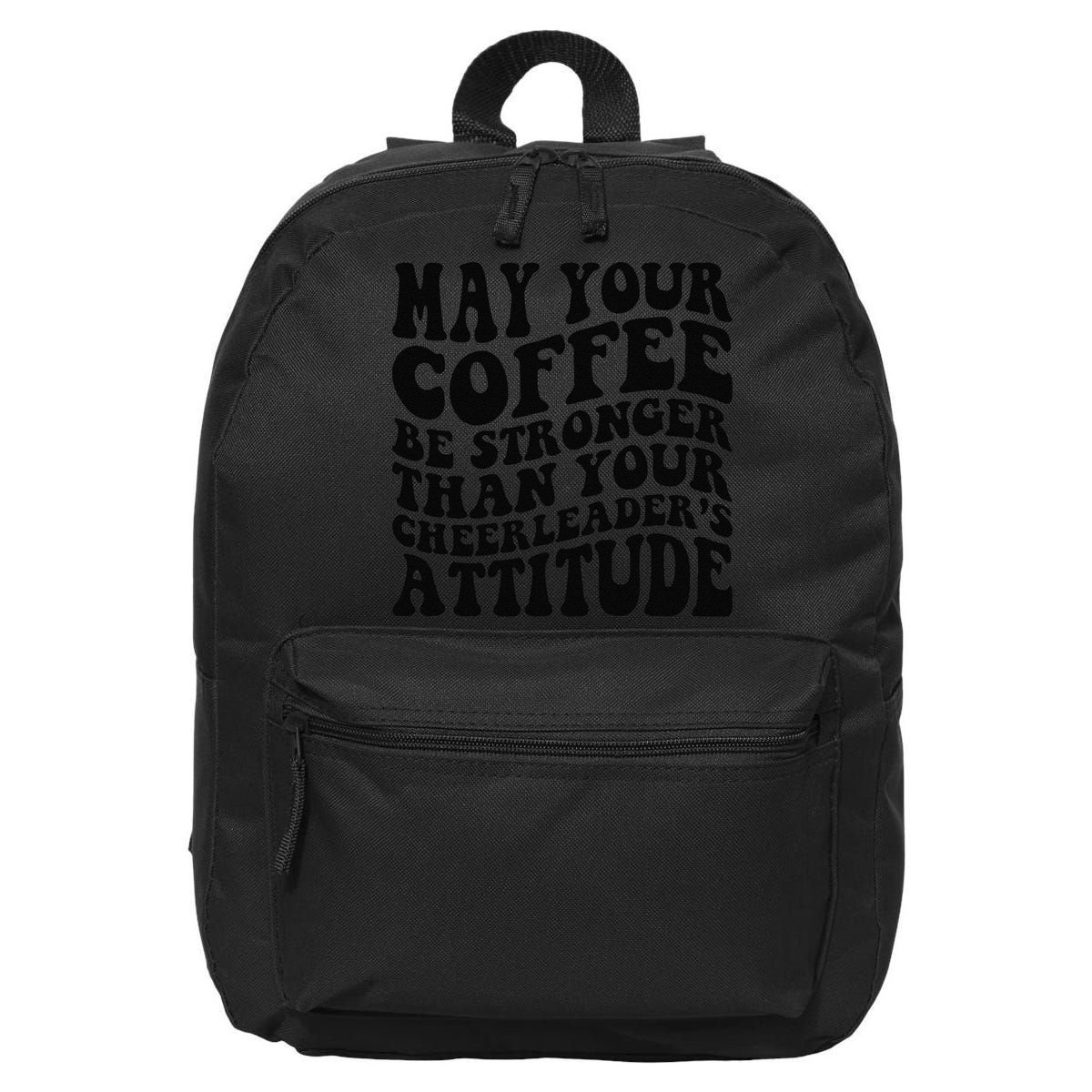Funny Cheer Mom Coffee Saying Cheerleading Squad Mothers Day 16 in Basic Backpack