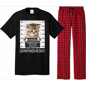 Funny Catnip Made Me Do It Cat Lover Gift Women Pajama Set