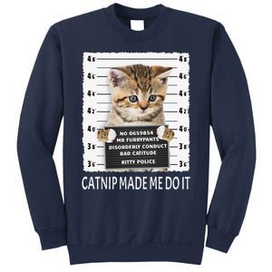 Funny Catnip Made Me Do It Cat Lover Gift Women Sweatshirt