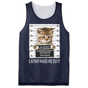 Funny Catnip Made Me Do It Cat Lover Gift Women Mesh Reversible Basketball Jersey Tank