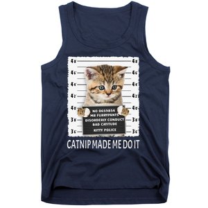 Funny Catnip Made Me Do It Cat Lover Gift Women Tank Top