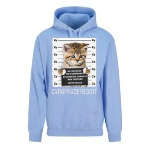 Funny Catnip Made Me Do It Cat Lover Gift Women Unisex Surf Hoodie