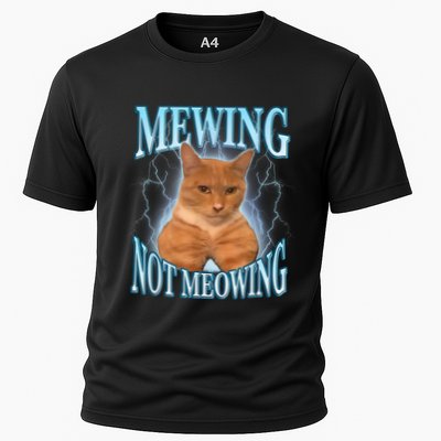 Funny Cat Meme Mewing Looksmax Meowing Cat Trend Performance Shirt