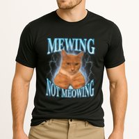 Funny Cat Meme Mewing Looksmax Meowing Cat Trend Cooling Performance Crew T-Shirt