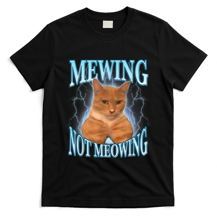 Funny Cat Meme Mewing Looksmax Meowing Cat Trend T-Shirt