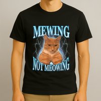 Funny Cat Meme Mewing Looksmax Meowing Cat Trend T-Shirt