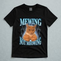 Funny Cat Meme Mewing Looksmax Meowing Cat Trend T-Shirt