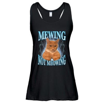 Funny Cat Meme Mewing Looksmax Meowing Cat Trend Ladies Essential Flowy Tank
